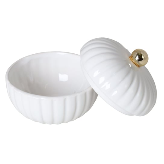 Puzderko Białe Ceramiczne Na Biżuterię 9,5 Cm Aleja Kwiatowa