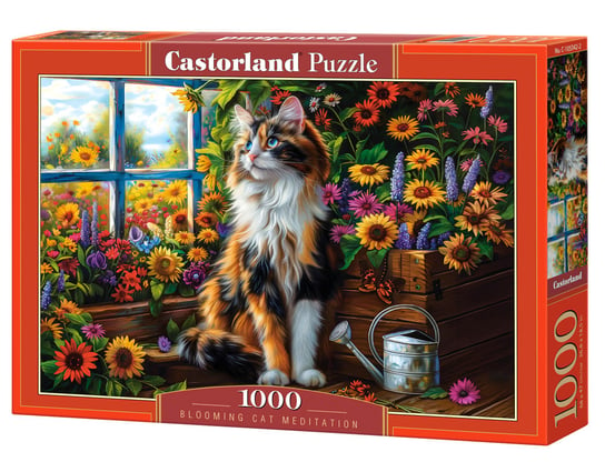 Puzzle 1000 elementów. Medytacja kwitnącego kota Castorland