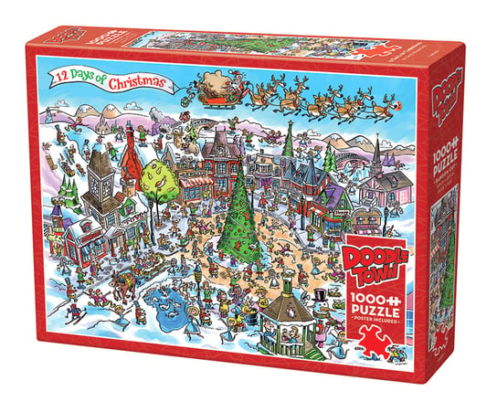 Puzzle, 12 dni świąt Bożego Narodzenia, 1000 el. Cobble Hill