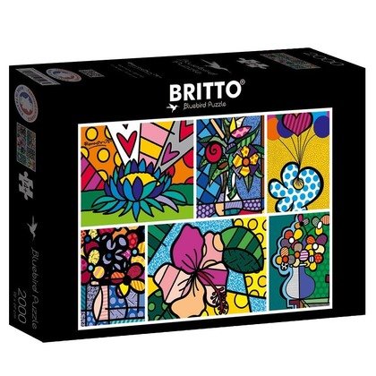 Puzzle 2000 Kwiaty, Romero Britto Inna marka