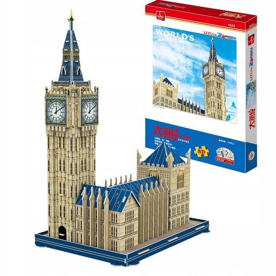 Puzzle 3D BIG BEN Londyn Premium Duży Dla Dzieci i Dorosłych 43cm 77 el. Inna marka