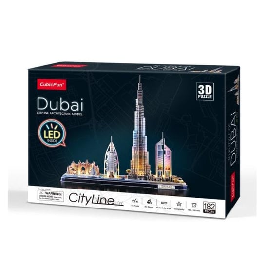 Puzzle 3D City Line LED Dubai 20523 p16 (306-20523) Cubic Fun