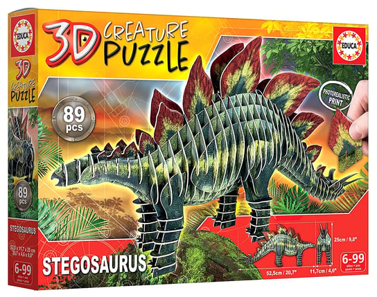 Puzzle 3D, Dinozaury - Stegozaur, 89 el. Educa