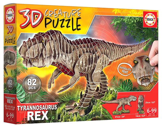 Puzzle 3D, Dinozaury - Tyranozaur Rex, 82 el. Educa