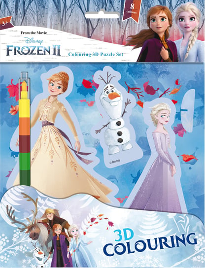 Puzzle 3D do kolorowania, Frozen 2 Jiri Models
