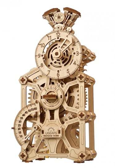 Puzzle 3D Drewniane Zegar Engine Clock Ugears Ugears