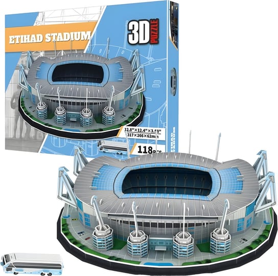 PUZZLE 3D Duży Stadion MANCHESTER CITY Etihad Układanka PRZESTRZENNE 3D / DreamPlanet 3D Puzzles