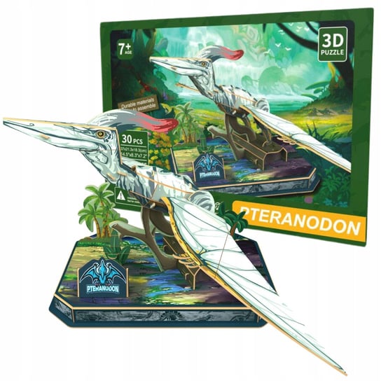 Puzzle 3D Edukacyjne Pteranodon Pradawny Świat Premium Dzieci Dorośli 30el. Funny