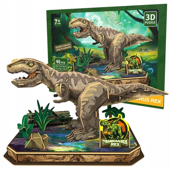 Puzzle 3D Edukacyjne Tyrannosaurus Rex Pradawny Świat Dzieci Dorośli 45el Funny