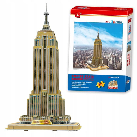 Puzzle 3D Empire State Building Premium Dla Dzieci i Dorosłych 35cm 47el. Inna marka