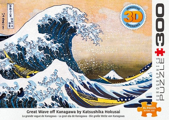 Puzzle 3D, Great Wave of Kanagawa, 300 el. EuroGraphics