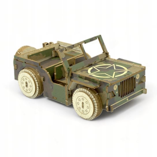 Puzzle 3D Kolekcjonerski Auto Wojskowe Z Tektury Litej Inna marka