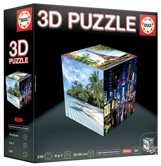 Puzzle 3D - Podróże 6 x 36 el. Educa