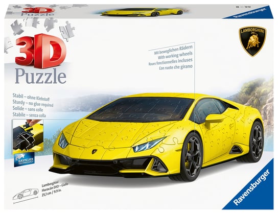 Puzzle 3D, Pojazdy, Lamborghini Huracán Evo Giallo Ravensburger