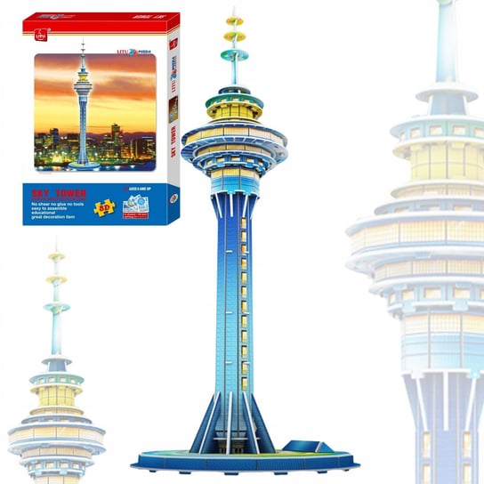 Puzzle 3D Sky Tower Auckland Premium Dla Dzieci i Dorosłych 52cm 52el. Funny