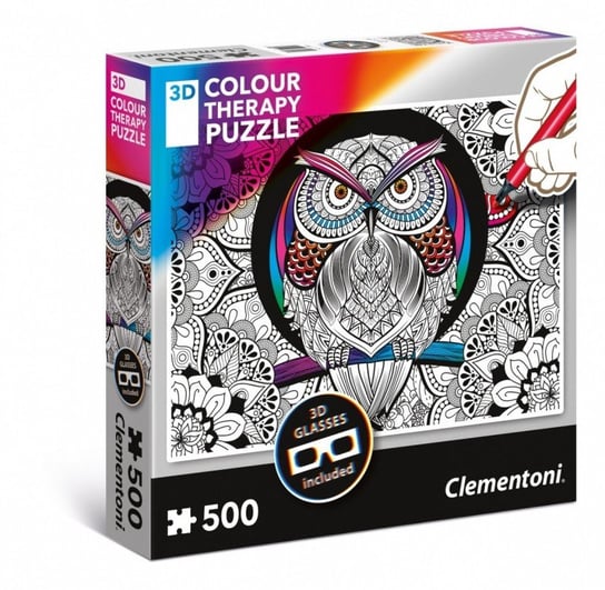Puzzle, 3D Sowa, 500 el. Clementoni