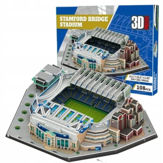 Puzzle 3D Stadion Piłkarski Chelsea Fc Stamford Bridge Duży 108 Elementów Inna marka