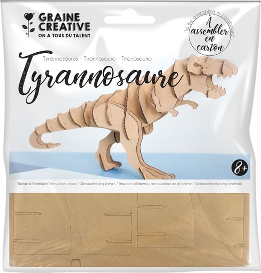 Puzzle 3D tekturowe, Tyranozaur GRAINE CREATIVE