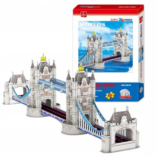 Puzzle 3D Tower London Bridge Duży Dla Dzieci i Dorosłych 78cm 118 el. Inna marka