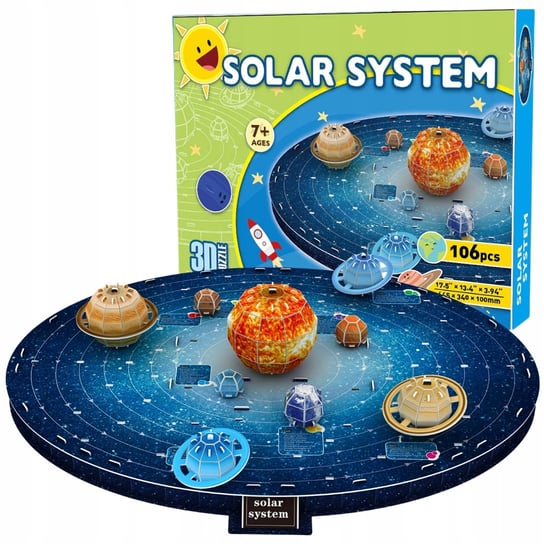 Puzzle 3D Układ Słoneczny Planety Edukacyjne Premium Dzieci Dorośli 106 el. Funny