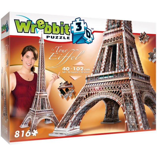 Puzzle 3D, Wrebbit, Wieża Eiffla, 816 el. Wrebbit