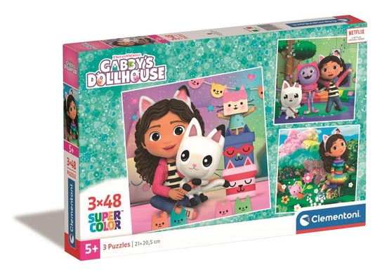 Puzzle 3x48 Supercolor Gabby's Dollhouse Clementoni