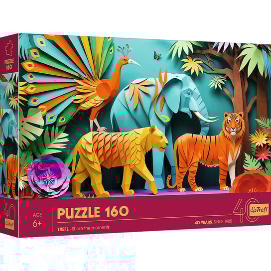 Puzzle, 40-lecie Trefl - Paper Art: Dżungla, 160 el. Trefl
