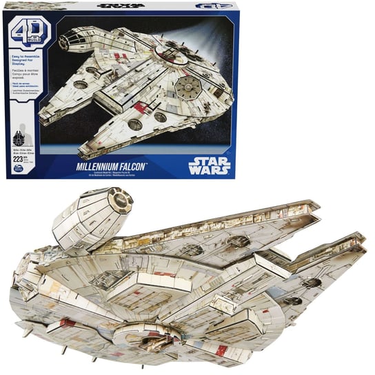 Puzzle 4D Build Star Wars Gwiezdne Wojny Statek Falcon Millennium model 3D do złożenia Spin Master
