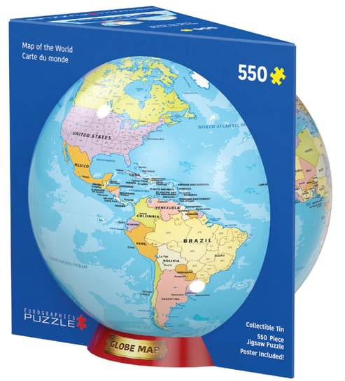 Puzzle 550 Tin Map Of The World 8551-5863 EuroGraphics