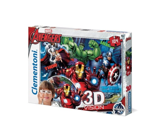 Puzzle, Avengers, 3D, 104 el. Clementoni