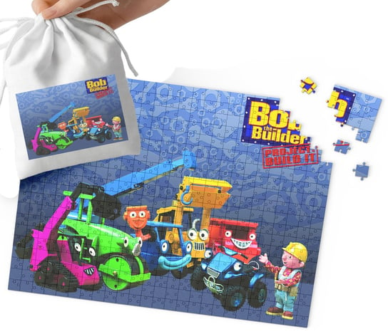 PUZZLE - Bob Budowniczy WZORY Z BAJEK PREZENT NA ŚWIĘTA 120el + WORECZEK WORLD CASE