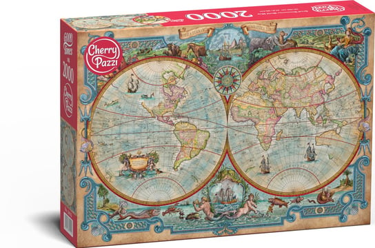 PUZZLE CHERRYPAZZI GREAT DISCOVERIES WORLD MAP 2000 el. CherryPazzi