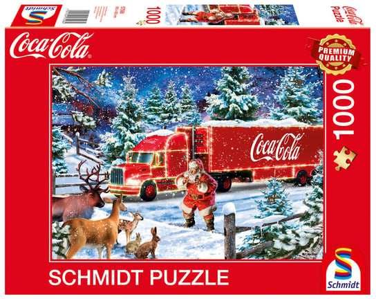 Puzzle, COCA-COLA Świąteczna ciężarówka, 1000 el. Schmidt