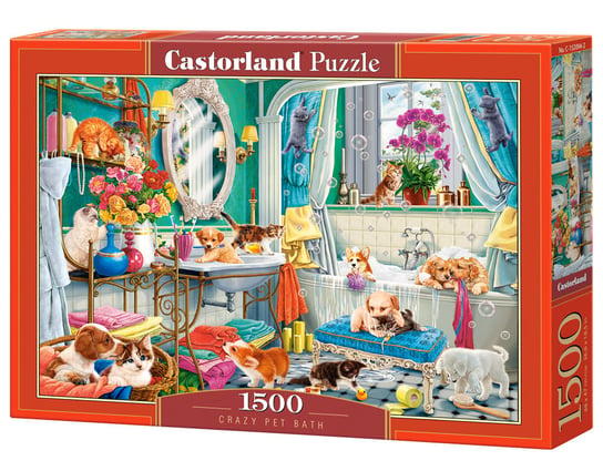 Puzzle Crazy Pet Bath, 1500 el. Castorland