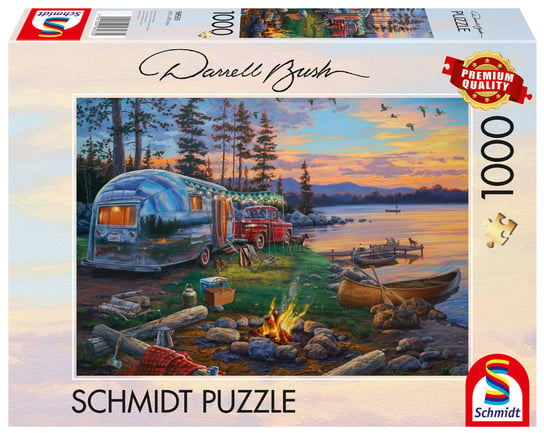 Puzzle, DARREL BUSH Ognisko nad jeziorem, 1000 el. Schmidt