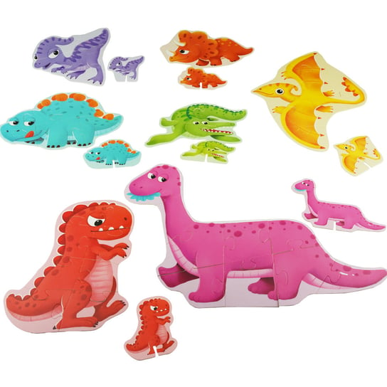 Puzzle dla dzieci 7w1 Dinozaury układanka KinderSafe
