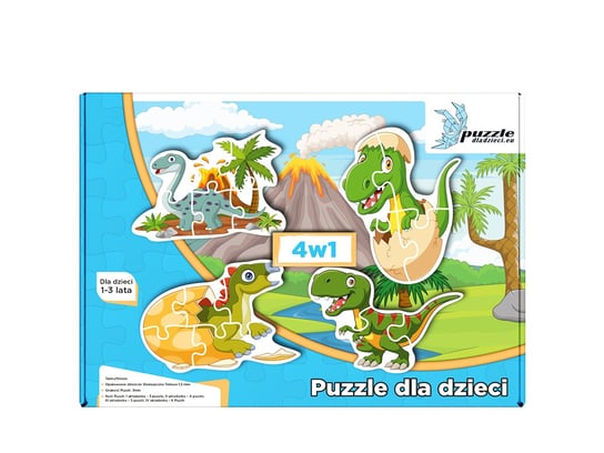 Puzzle dla dzieci Dinozaury i Smoki 01 Progresywne, 18 el. Papillon