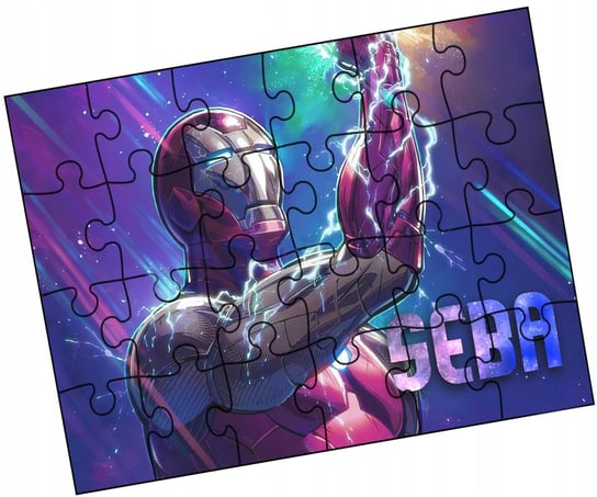 Puzzle Dla Dzieci Imię Iron Man 24E Prezent Y4 WyczarujPrezent