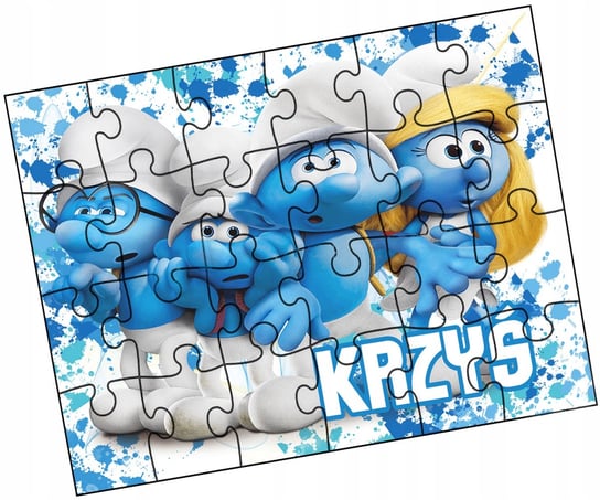 Puzzle Dla Dzieci Imię Smerfy 24E Prezent Y4 WyczarujPrezent