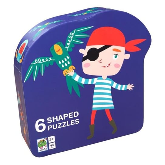 Puzzle dla dzieci w ozdobnym pudełku, Pirat, 48 el. Cass Film