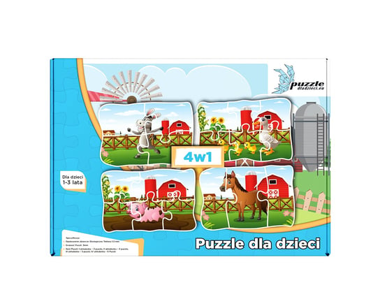 Puzzle dla dzieci Zwierzątka Farma 01 Progresywne, 18 el. Papillon