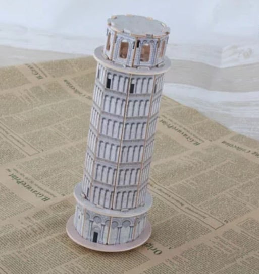 Puzzle Drewniane 3D Bez Sklejania Wieża W Pizie myHomelife