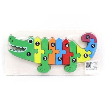 Puzzle drewniane - krokodylek Icom