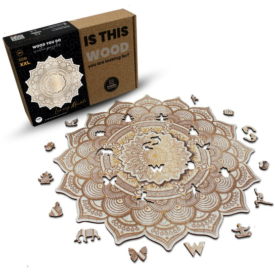 Puzzle Drewniane Luksusowa Mandala Biała | Luxury Mandala White | 418 Elementów | A2 Wood You Do