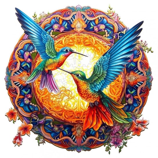 Puzzle Drewniane Mandala Kolibrów L Moments