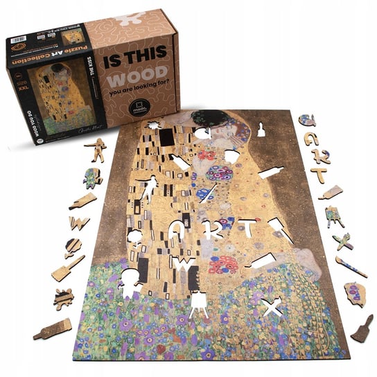 Puzzle drewniane POCAŁUNEK Gustav Klimt 700 el wyjątkowe kształty XXL Wood You Do