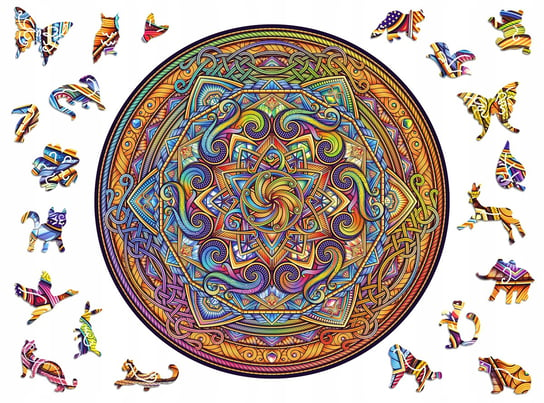 Puzzle Drewniane Premium 3D Dla Dorosłych Mandala Doskonała Harmonia Xxl Adawoo - Idealne Na Prezent Na Święta, Urodziny, Imieniny, Walentynki Adawoo