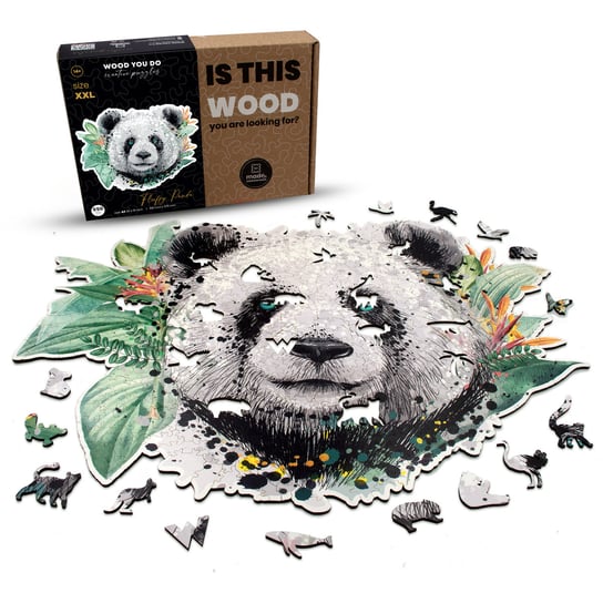 Puzzle Drewniane Puszysta Panda Xxl 550 Elementów Wood You Do