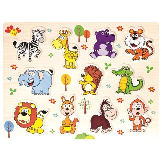 Puzzle Drewniane Z Uchwytami Zwierzaki Inna marka