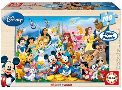Puzzle, Educa, Postacie Disneya, 100 el. Educa